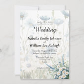 Invitation Daisies branchées et Mariage campagnard Denim défr (Devant)