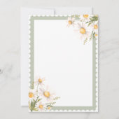 Invitation Daisies Floral Élégant Baby shower (Dos)