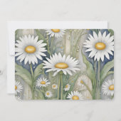 Invitation Daisies Jardin Élégant Nouveau Mariage Inviter (Dos)