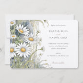Invitation Daisies Jardin Élégant Nouveau Mariage Inviter (Devant)