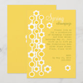 Invitation Daisies pointillées no 1 (Devant / Derrière)