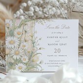 Invitation Daisies rustiques Enregistrer le Mariage de date