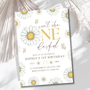 Invitation Daisy 1er Anniversaire Incroyable Été Jardin Enfan
