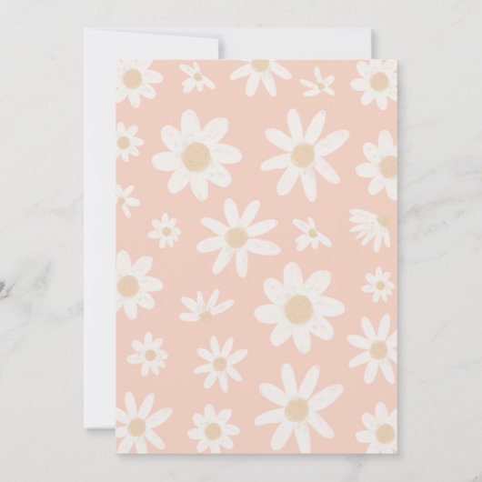 Invitation Daisy 1er Anniversaire N'est-elle pas une fête dél (Dos)