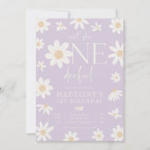 Invitation Daisy 1er Anniversaire N'est-elle pas une fête dél (Devant)