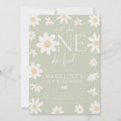 Invitation Daisy 1er Anniversaire N'est-elle pas une fête dél (Devant)