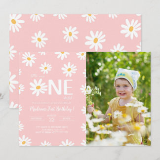 Invitation Daisy 1er anniversaire Photo