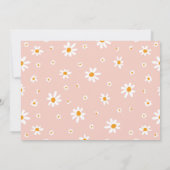 Invitation Daisy 1er Anniversaire Photo rose (Dos)