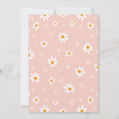 Invitation Daisy 1er Anniversaire rose (Dos)