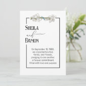 Invitation Daisy and Pearls Bouquet Wedding Vow Renewal (Debout devant)