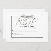 Invitation Daisy and Pearls RSVP Wedding (Devant / Derrière)