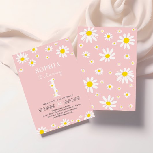 Invitation Daisy Anniversaire Bohmian 1er Anniversaire