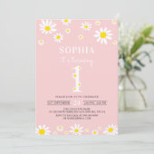 Invitation Daisy Anniversaire Bohmian 1er Anniversaire (Debout devant)