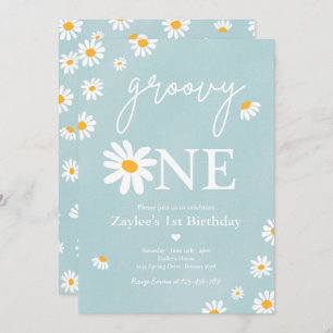Invitation Daisy Anniversaire Boho Super Un 1er Anniversaire