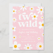 Invitation Daisy Anniversaire Boho Two Wild 2e Anniversaire (Devant)