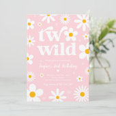Invitation Daisy Anniversaire Boho Two Wild 2e Anniversaire (Debout devant)