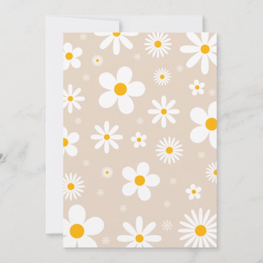 Invitation Daisy Anniversaire Boho Two Wild 2e Anniversaire (Dos)