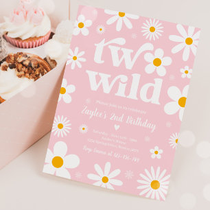 Invitation Daisy Anniversaire Boho Two Wild 2e Anniversaire