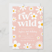 Invitation Daisy Anniversaire Boho Two Wild 2e Anniversaire (Devant)
