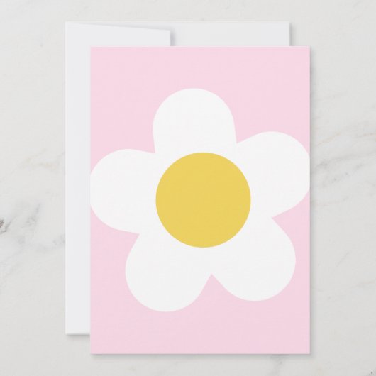 Invitation Daisy Anniversaire Fête Bohème Un 1er Anniversaire (Dos)