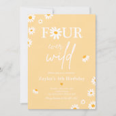 Invitation Daisy Anniversaire fête Bohmian Four Ever Wild (Devant)