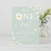Invitation Daisy Anniversaire Fête Bohmian Little Miss Oneder (Debout devant)
