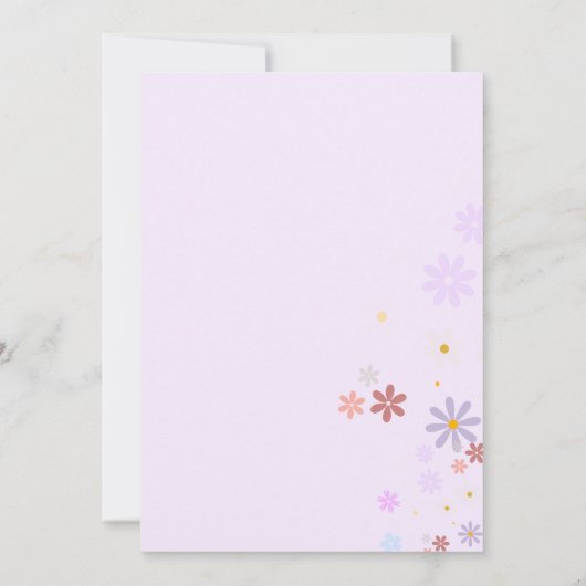 Invitation Daisy Anniversaire Fête Boho Wild Un 1er Anniversa (Dos)