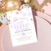 Invitation Daisy Anniversaire Fête Boho Wild Un 1er Anniversa