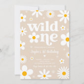 Invitation Daisy Anniversaire Fête Boho Wild Un 1er Anniversa (Devant)