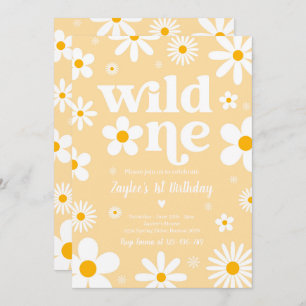 Invitation Daisy Anniversaire Fête Boho Wild Un 1er Anniversa