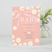 Invitation Daisy Baby in Bloom Baby shower (Debout devant)