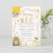 Invitation Daisy Bee Garden Baby shower Mommy To Bee (Debout devant)