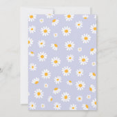 Invitation Daisy Birthday Party Boho Deux Super 2e anniversai (Dos)