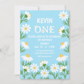 Invitation Daisy Birthday Party Boho Un 1er anniversaire Invi (Devant)