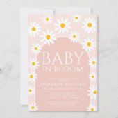 Invitation Daisy Boho Baby Dans Baby shower Rose Fleur (Devant)