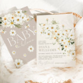 Invitation Daisy Boho Fleur sauvage Baby shower rustique
