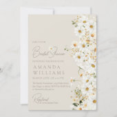 Invitation Daisy Boho Fleur sauvage Fête des mariées moderne (Devant)