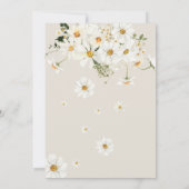 Invitation Daisy Boho Fleur sauvage Fête des mariées moderne (Dos)