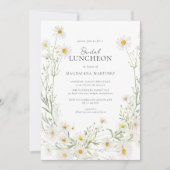 Invitation Daisy Boho Fleur sauvage Rustic Bridal Luncheon (Devant)