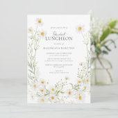 Invitation Daisy Boho Fleur sauvage Rustic Bridal Luncheon (Debout devant)