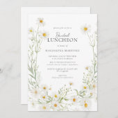 Invitation Daisy Boho Fleur sauvage Rustic Bridal Luncheon (Devant / Derrière)
