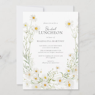 Invitation Daisy Boho Fleur sauvage Rustic Bridal Luncheon