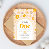 Invitation Daisy Boho Floral 1er anniversaire