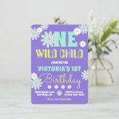 Invitation Daisy Boho Super Hippie Anniversaire Fête Invitati (Debout devant)