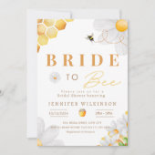 Invitation Daisy Bride à Bee Fête des mariées (Devant)