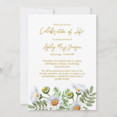 Invitation Daisy Celebration of Life Funeral (Devant)