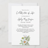 Invitation Daisy Celebration of Life Funeral (Devant)