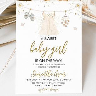 Invitation Daisy C'est une fille Vêtements pour bébé Baby Sho