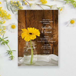 Invitation Daisy dans le Mason Jar au brunch de l'après maria