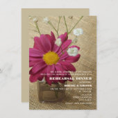 Invitation Daisy Dans Une Bouteille D'Apothécaire Dîner De Ré (Devant / Derrière)